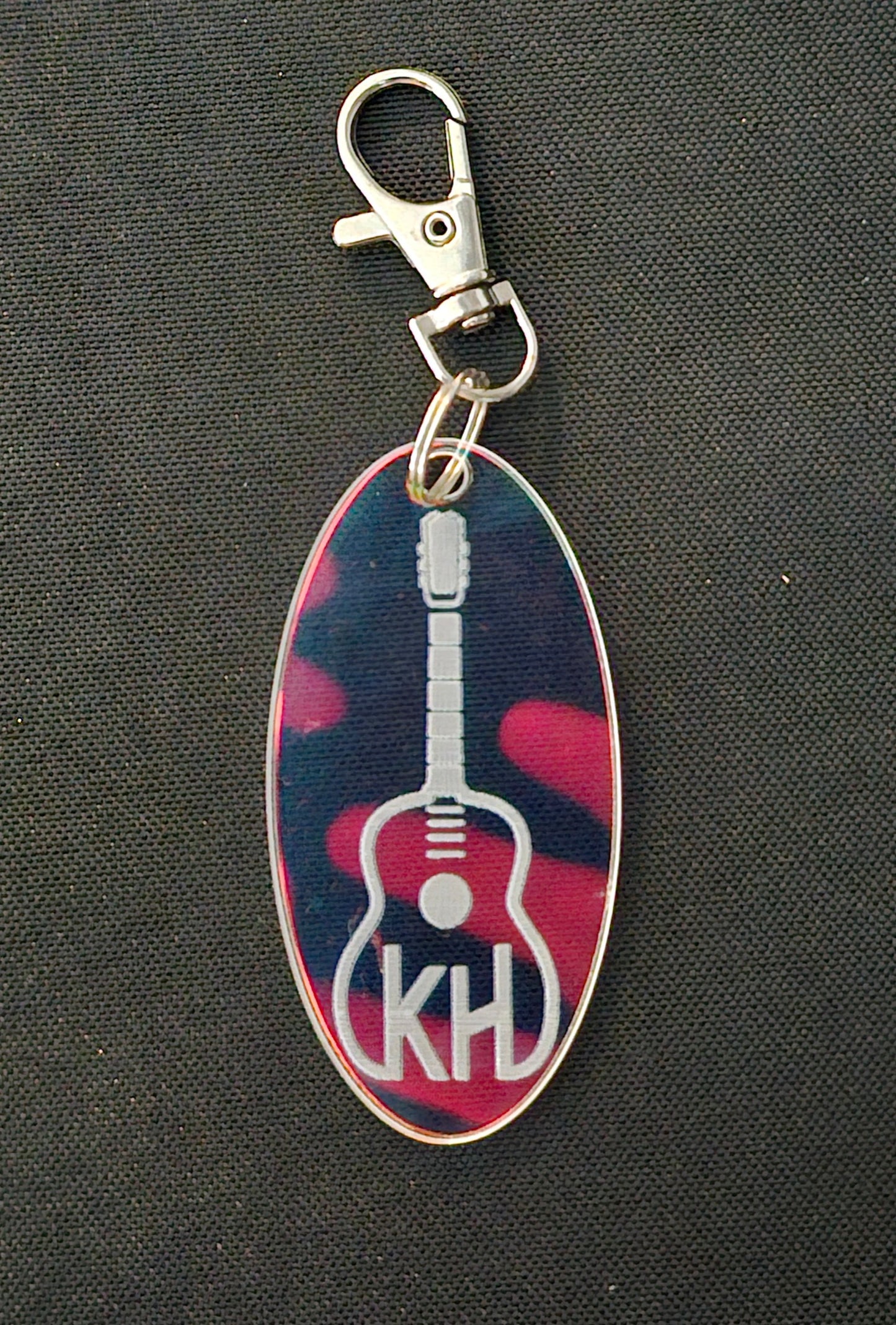 Katie Hibben 'guitar' logo keychain