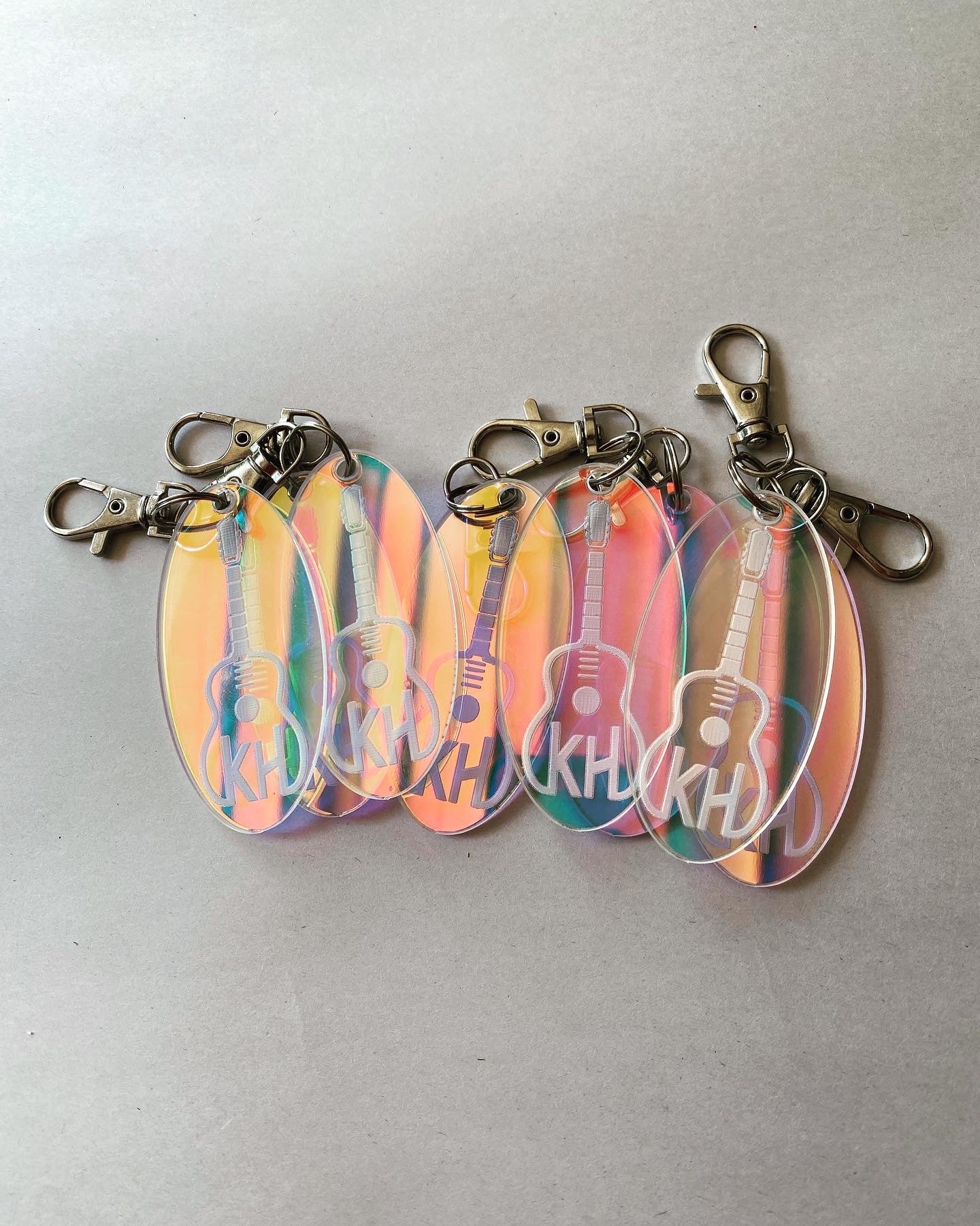 Katie Hibben 'guitar' logo keychain